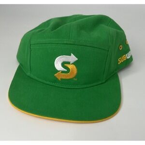 Official Subway Restaurant Adjustable Snapback Green & Yellow Hat, New Logo